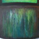 Abstrakcja w zieleniach - obraz akrylowy na płótnie 50x40 cm