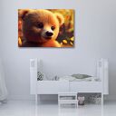 Obraz dla dzieci z niedźwiadkiem na płótnie 120x80 cm