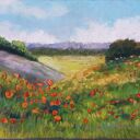 Letnia Łąka - pastelowy rysunek kwiatów 18x24 cm (suchy pastel)