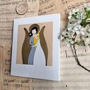 Pamiątka Komunijna Anioł stróż dla dziewczynki blond no 1