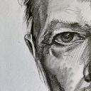 David Bowie - Ikony A3: ręcznie rysowany portret ołówkiem 