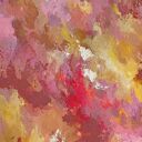 Żółty obraz abstrakcyjny, kolorowa abstrakcja 70x90 Sunset Melody - czerwony obraz do salonu