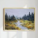 Mglisty krajobraz - oryginalna akwarela A3 (42x29,7 cm)