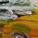 Morze Białe, Morze Czarne, Morze Żółte - obraz olejny 70 x 90 cm