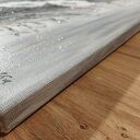 NOWOCZESNY OBRAZ STRUKTURALNY Z WIDOCZNĄ TEKSTURĄ 3D - "SREBRZYSTY SZYK" (dostawa gratis)