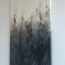 Obraz ASHES WITHIN 50x80 - abstrakcja ręcznie malowana do salonu