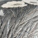 NOWOCZESNY OBRAZ STRUKTURALNY Z WIDOCZNĄ TEKSTURĄ 3D - "SREBRZYSTY SZYK" (dostawa gratis)