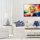 Kolorowy obraz na płótnie z portretem kobiety 120x80 cm