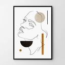 Plakat obraz one line 50x70 cm B2