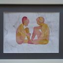 Just Between Us - obraz z prawdziwych suszonych kwiatów 30x21 cm