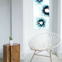 SKUPIENIE 35x80 cm - ręcznie malowana abstrakcja akryl do salonu (pouring)