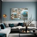 Obraz do salonu - Futurystyczna abstrakcja SF kule 70x50 cm (na płótnie)