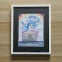 "Aura" portret kobiety z tęczową