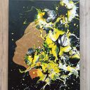 Monika 30x40 cm - ręcznie malowana abstrakcja na płótnie