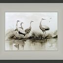 Żurawie z królestwa wiatru - akwarela 24x32 cm (oryginał)