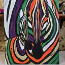Obraz akrylowy „Barwy miłości” - kolorowa zebra 40x50x2 cm