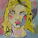 obraz olejny portret boy grunge