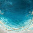 Turkusowy abstrakcyjny - ocean - Maldives 30x40 cm - pionowy obraz do salonu