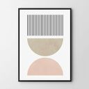 Plakat obraz pastelowa geometria #2 A4 - 21.0x29.7cm