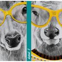 Nowoczesny obraz drukowany na płótnie - 120x80 cm rodzina jeleni w zółtych sweterkach 02367