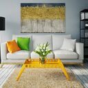 Złote Drzewa - obraz na płótnie 150x100 cm na indywidualne zamówienie
