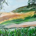 Bieszczady - Polska Toskania (pejzaż natura - lato) - obraz akrylowy 50 x 40 x 2 cm