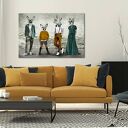 Obraz drukowany na płótnie - Rodzina buldogów z synami 120x80 cm