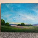 NASZE MIEJSCA - obraz akrylowy 30x40 cm (nowoczesny pejzaż na płótnie)