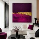 Purpurowy Sen - unikatowy obraz ręcznie malowany akryl 120x120 cm