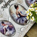 Obraz dekoracyjny z motywem baletnic z życzeniami „Wszystkiego najlepszego”