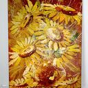 Słoneczniki nr1 - obraz giclee na płótnie Canvas z tuszami UV