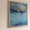 Łąka - obraz w ramie z akrylu na płótnie (45,5 x 55 cm)
