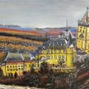 Zamek Karlštejn w Czechach - obraz pejzaż i architektura