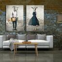 Komplet dwoch dużych obrazów - 2 części każda 70x100cm (łącznie 140x100)