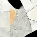 Nowoczesny obraz abstrakcja twarze 39 czarno-biały 120x80 - canvas loft glamour