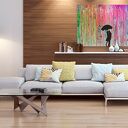 Obraz na płótnie - DESZCZ BARWY PARA - 150x100cm (46402/150x100)