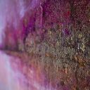 Candy Sky - obraz strukturalny do sypialni ze złotem i miedzią (120x70 cm)