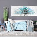 Obraz drukowany na płotnie z niebieskim drzewem 150x60cm