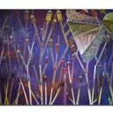 Świat nieustalony 17 - ręcznie malowany obraz abstrakcyjny na płótnie 100x150 cm