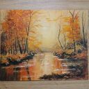 WYPRZEDAŻ ZESTAWU OBRAZÓW - DYPTYK "JESIENNE CIEPŁO I NOSTALGIA" - 2x 24x30cm