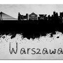 xxl miasto WARSZAWA 3 - 120x70cm obraz na płótnie