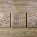 Teksturowy tryptyk terra - luksusowe obrazy strukturalne 3d