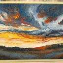 „Niebo” - obraz z pastelami suchymi (22,5x32,5 cm)