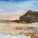 PEJZAŻ-akwarela formatu A5