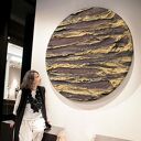 Okrągły obraz SAHARA WAVES z fakturą 70 cm