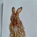 Sympatyczny zajączek - ręcznie malowana akwarela Lhotse Design 10x15 cm