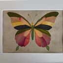 Silent Wings - unikatowy obraz motyla z suszonych kwiatów 30x21 cm