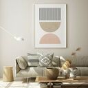 Pastelowa Geometria #2 - plakat-obraz 40x50 cm, który rozświetla wnętrze