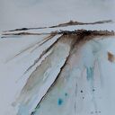 Pejzaż akwarela 18x25 cm - sygnowana praca Rembrandt