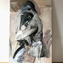 Trochę Czekałam - obraz dla par 150x90 cm na płótnie